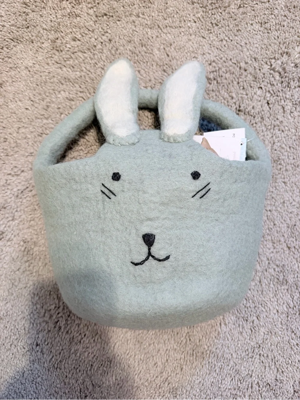 Pottery Barn Kids Felted Baby Bucket NWT